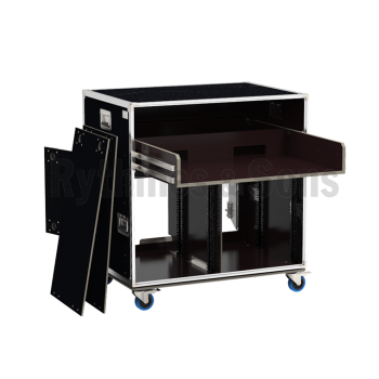 Flight-case - Rack OpenRoad® 2x12U + tablette coulissante-1