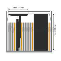 OpenRoad®+cloisons Flight-case pour 1 à 2 écrans de 15' à-3