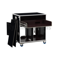 2x12U OpenRoad® Mobile production rack + sliding shelf L91cm