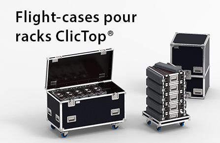 Flight-cases pour racks Clictop
