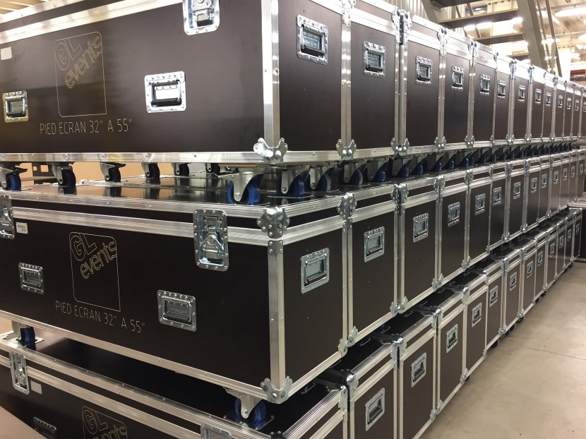 125 flight cases manufactured for GL Events !